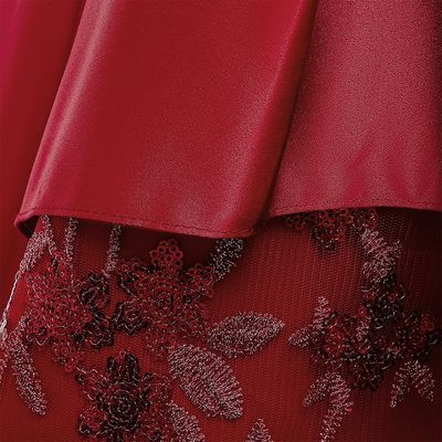 Kids Girls Luxury Princess Embroidered Satin High-Low Party Gown Dress (2 to 7 years)_img_10