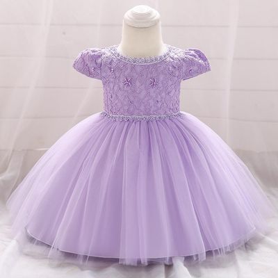 Kids Girls Lace Tulle Elegant Princess Party Dress ( 6 to 24 months)_img_2