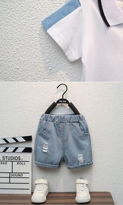 Baby Boy Stylish Polo T-Shirt & Denim Shorts Summer Set (6 Months – 3 Years)_img_7