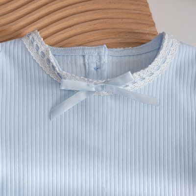 Baby Girls Princess Blue Top with White Lace Skirt Dress (6 months to 6 years)_img_2