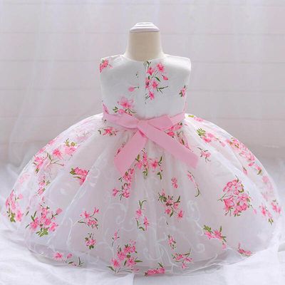 Kids Girls Floral Printed Princess Sleeveless Tulle Party Dress (2 to 6 years)_img_5