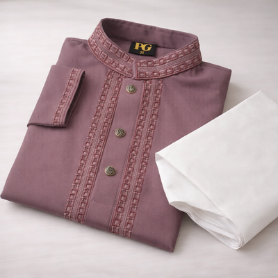 Kids Boy Premium Elegant China Saffron EID Panjabi with Pant (2 to 8 years)_img_3