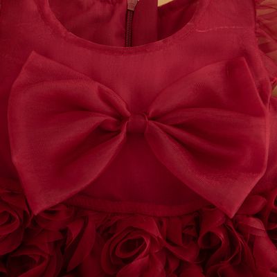 Baby Girl Flying Sleeves Elegant 3D Rose Summer Princess Dress (6 months to 3 years)_img_9