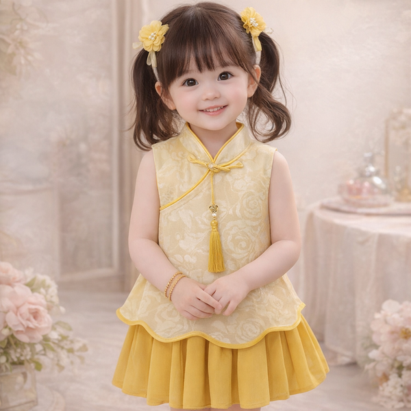 Baby Girl Floral Chinese Style Skirt Dress Set (6months to 6 years) for your ANGEL