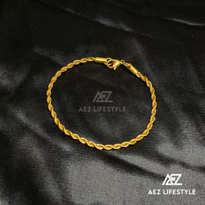 3mm Twist Rope Combo Chain + Bracelet (Golden Edition)_img_1