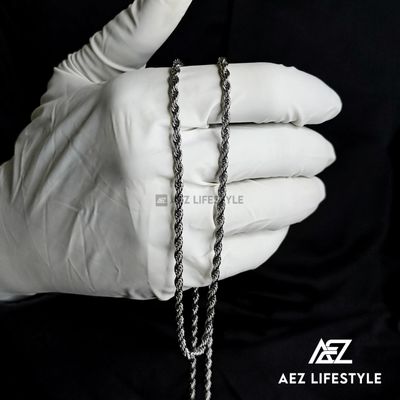 3mm Silver Twist Neck Chain Stainless Steel (GC-315)_img_0