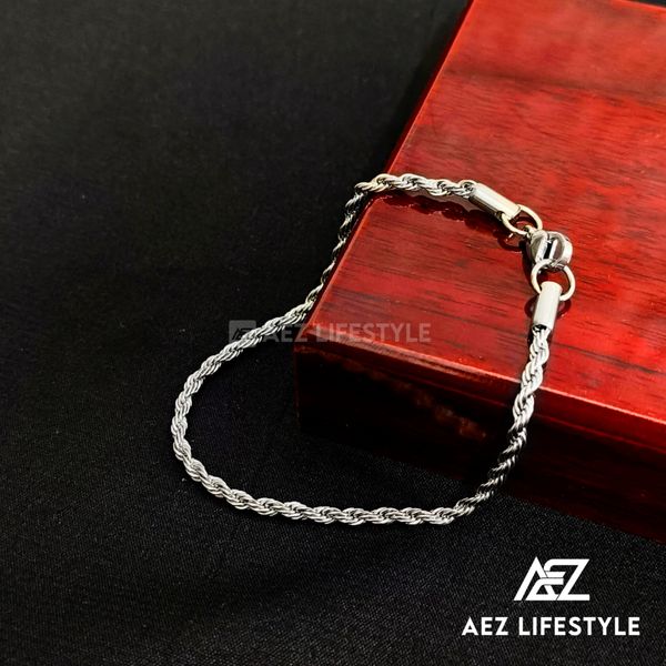 Twist Rope Bracelet (Silver Edition)