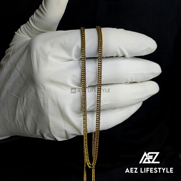 3mm Cuban Link Neck Chain Golden Edition