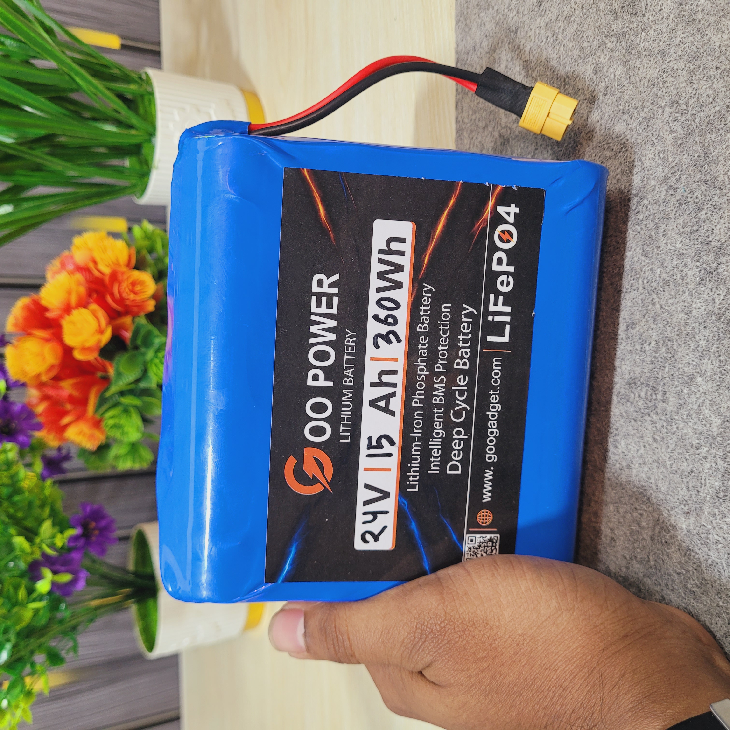 24V 15000mAh LiFePO4 Battery Pack with 8S 30A BMS | IFR32140 Grade-A Cells | High-Power 24V Pack_img_1