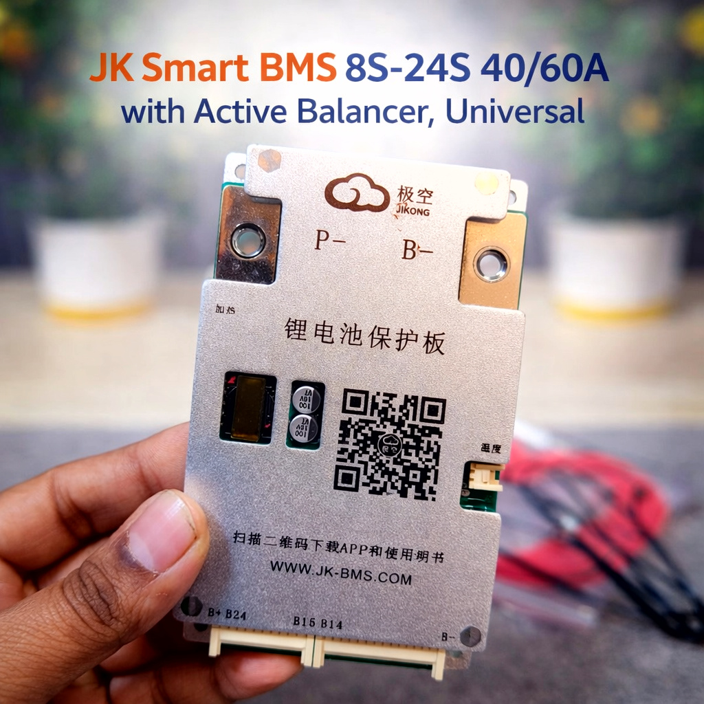JK Smart Active Balance BMS 8S–24S 40/60A with Bluetooth JK-BD6A24S4PD