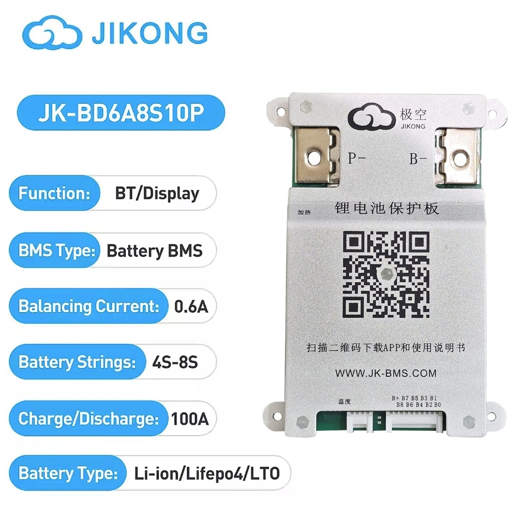 JK Smart 4S–8S 0.6A 100/200A Active Balance BMS  for Lithium / LiFePO4 / LTO –  JK-BD6A8S10P_img_2