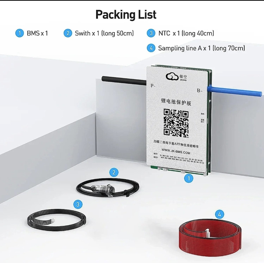 JK Smart 4S–8S 0.6A 100/200A Active Balance BMS  for Lithium / LiFePO4 / LTO –  JK-BD6A8S10P_img_1