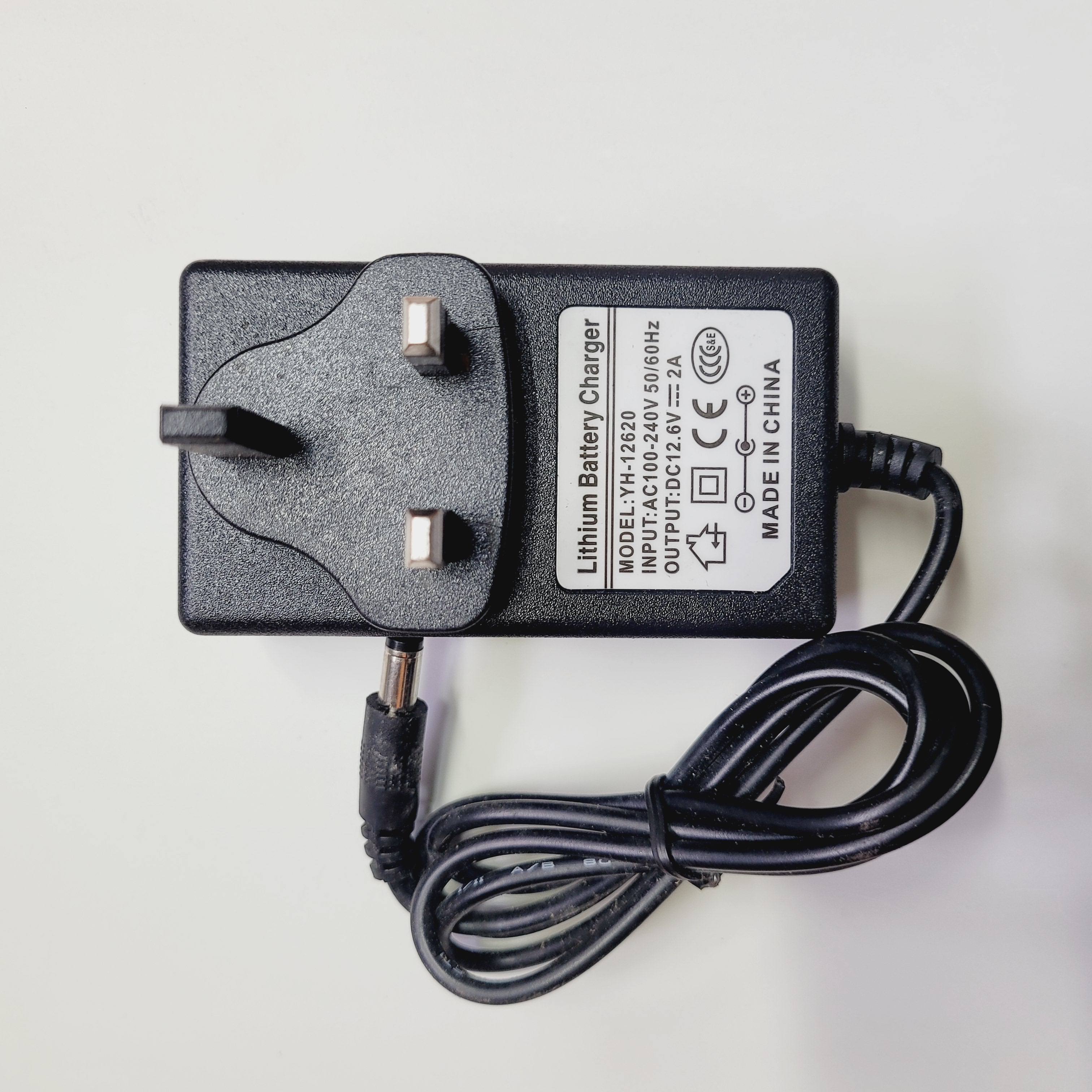 12.6V 2A Lithium-Ion Battery Auto Cut Charger (3-Pin Plug)