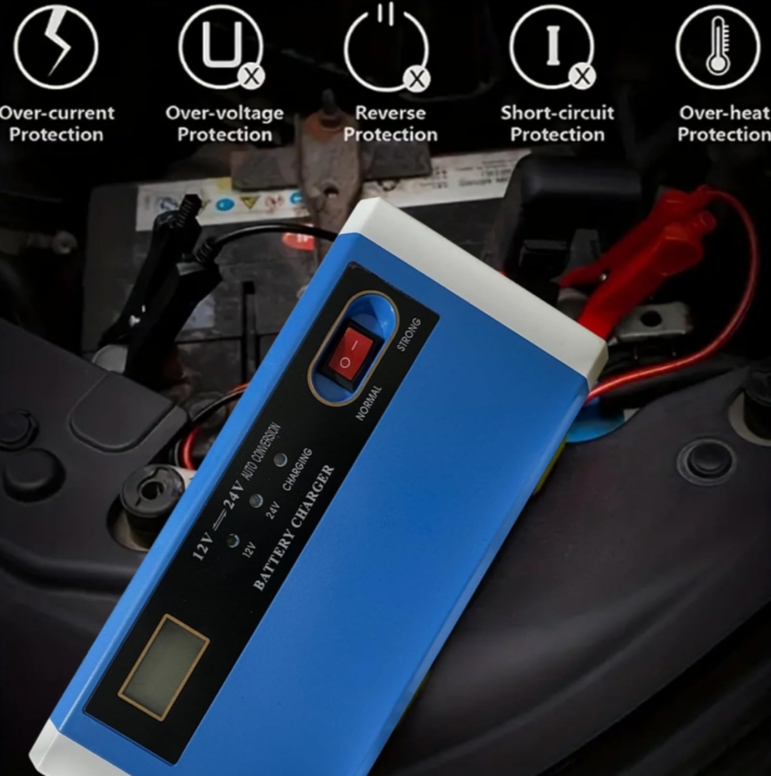 12V/24V 20A Digital Automatic Battery Charger PL2024A Yellow_img_2