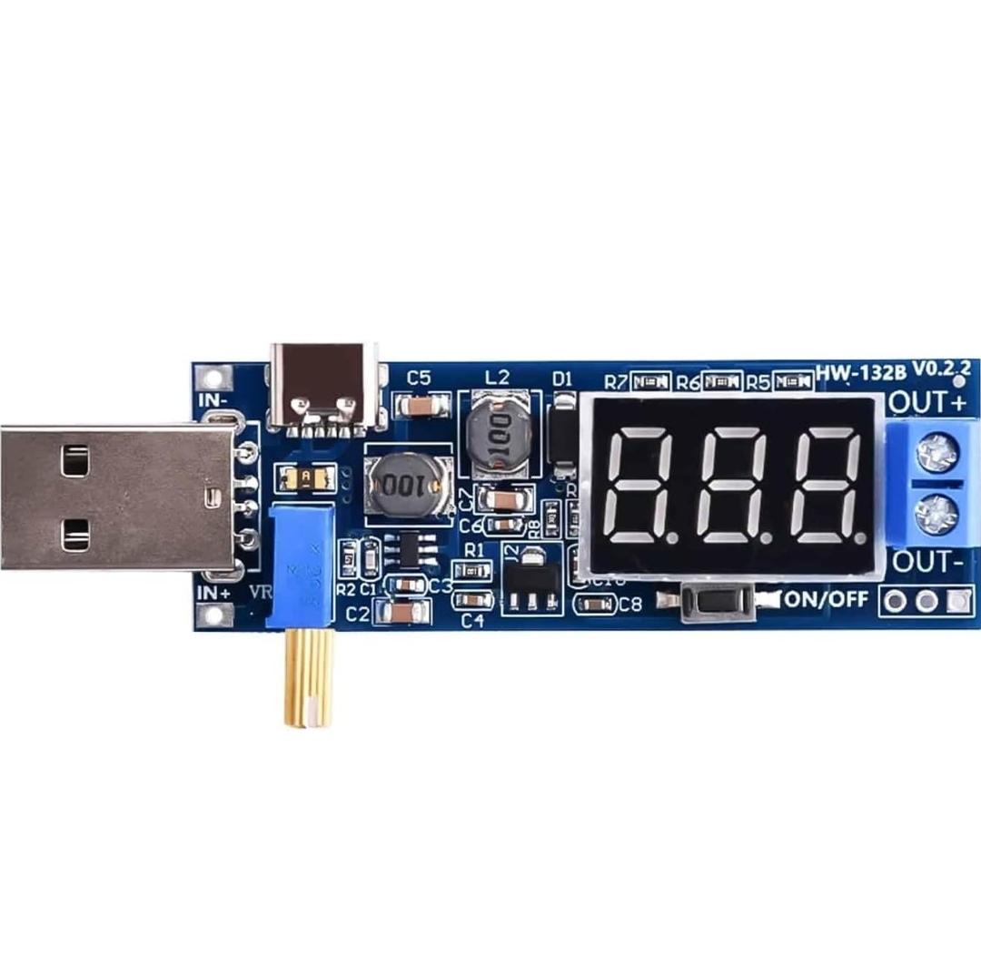 USB Buck Boost Converter 5V to 1.2V–24V Adjustable Step Up Down Module (Type-C + USB)_img_1
