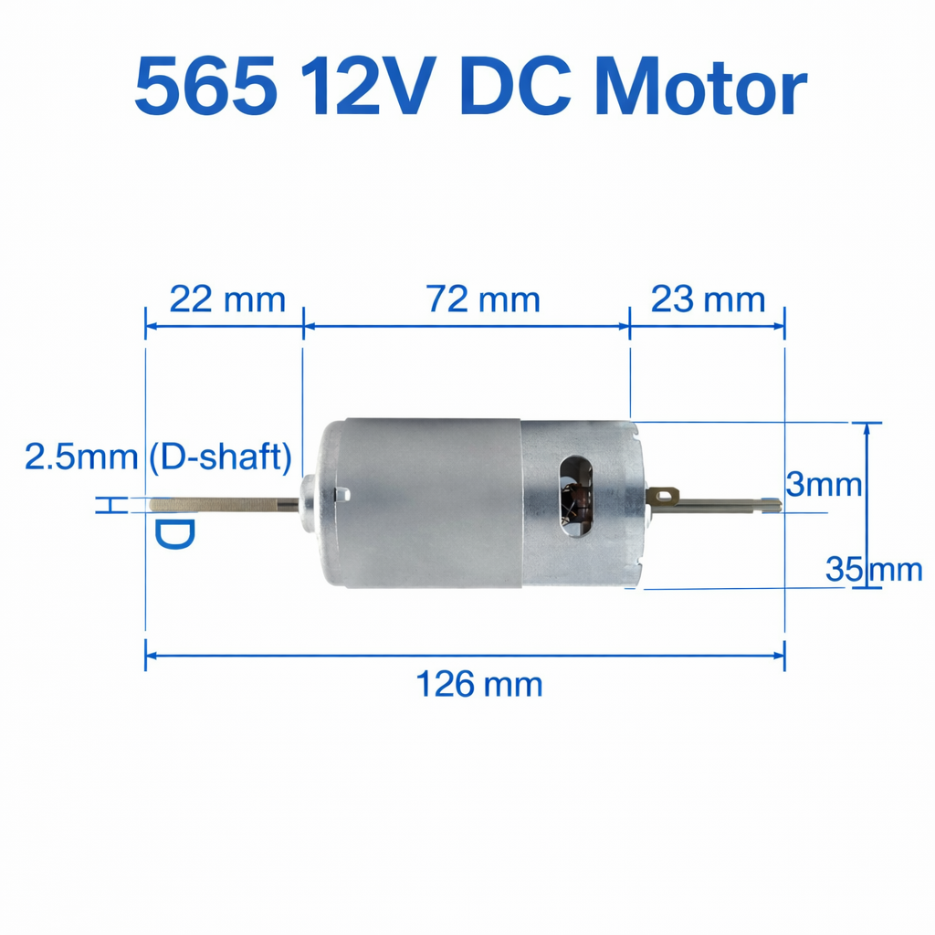 RS565 12V DC Motor D Shaft High Speed Fan Motor_img_1