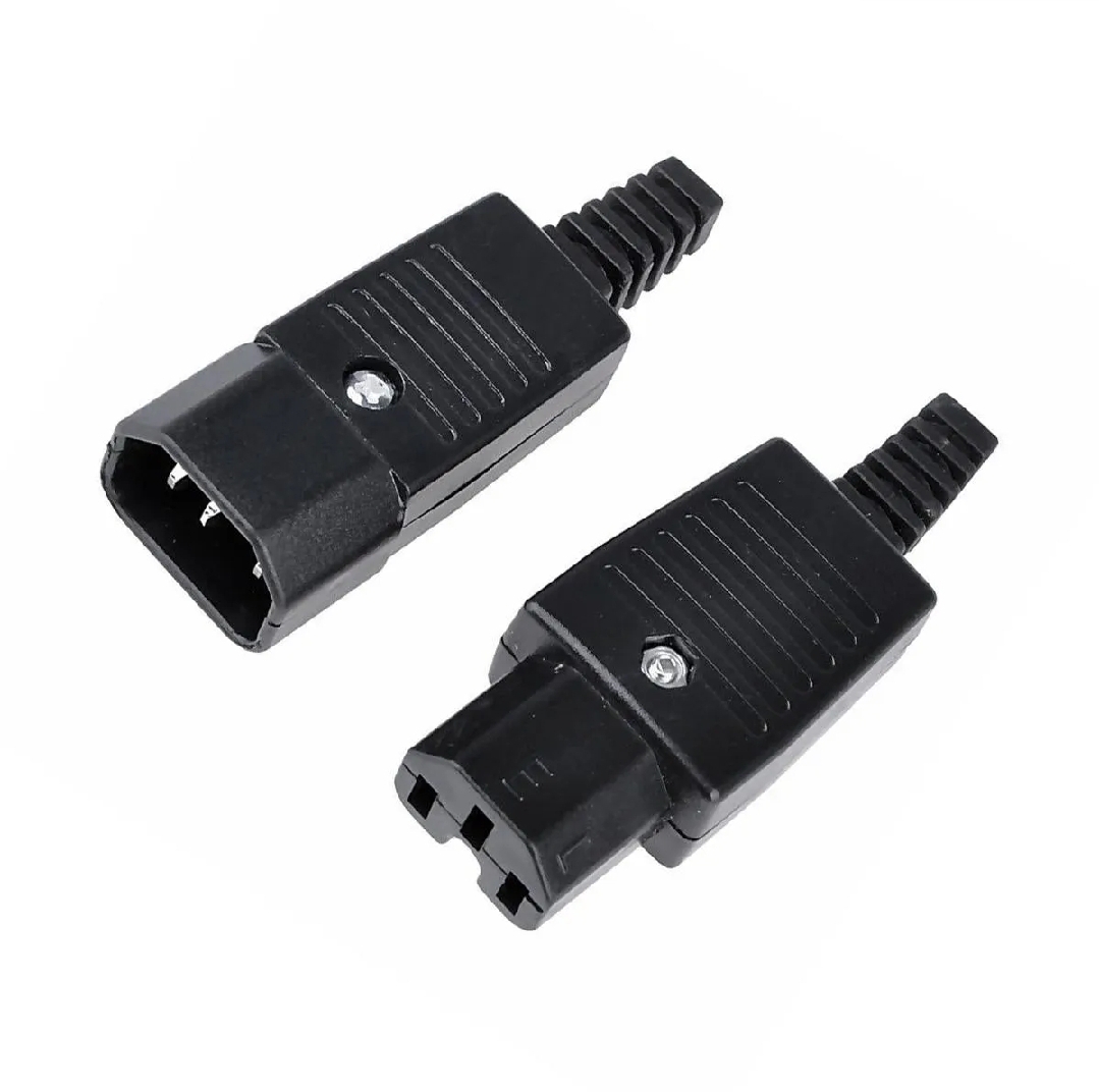 IEC BX-09 BX-10 Rewireable Inline Socket & Plug Connector 250V 10A
