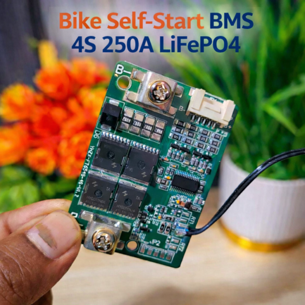 Bike Self-Start BMS 4S 250A LiFePO4 High Peak Cranking Protection Board with Temperature Sensor