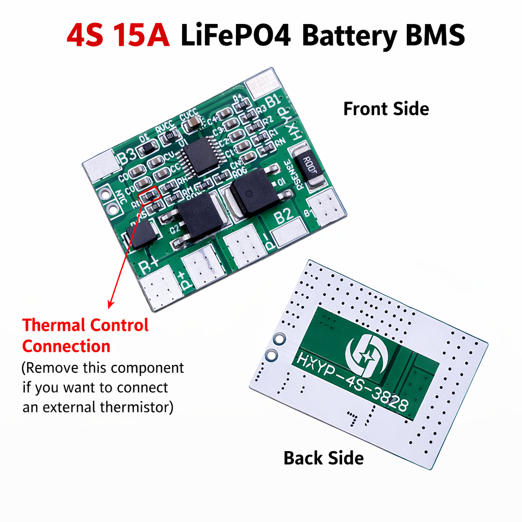 4S 12V 15A LiFePO4 BMS Battery Protection Board HXYP-4S-3828