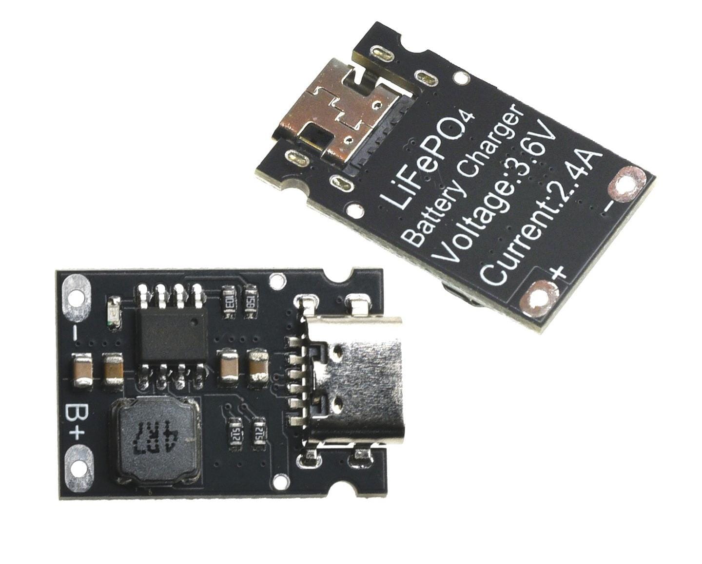 1S 3.6V 2.4A LiFePO4 Battery Charging Module Type-C