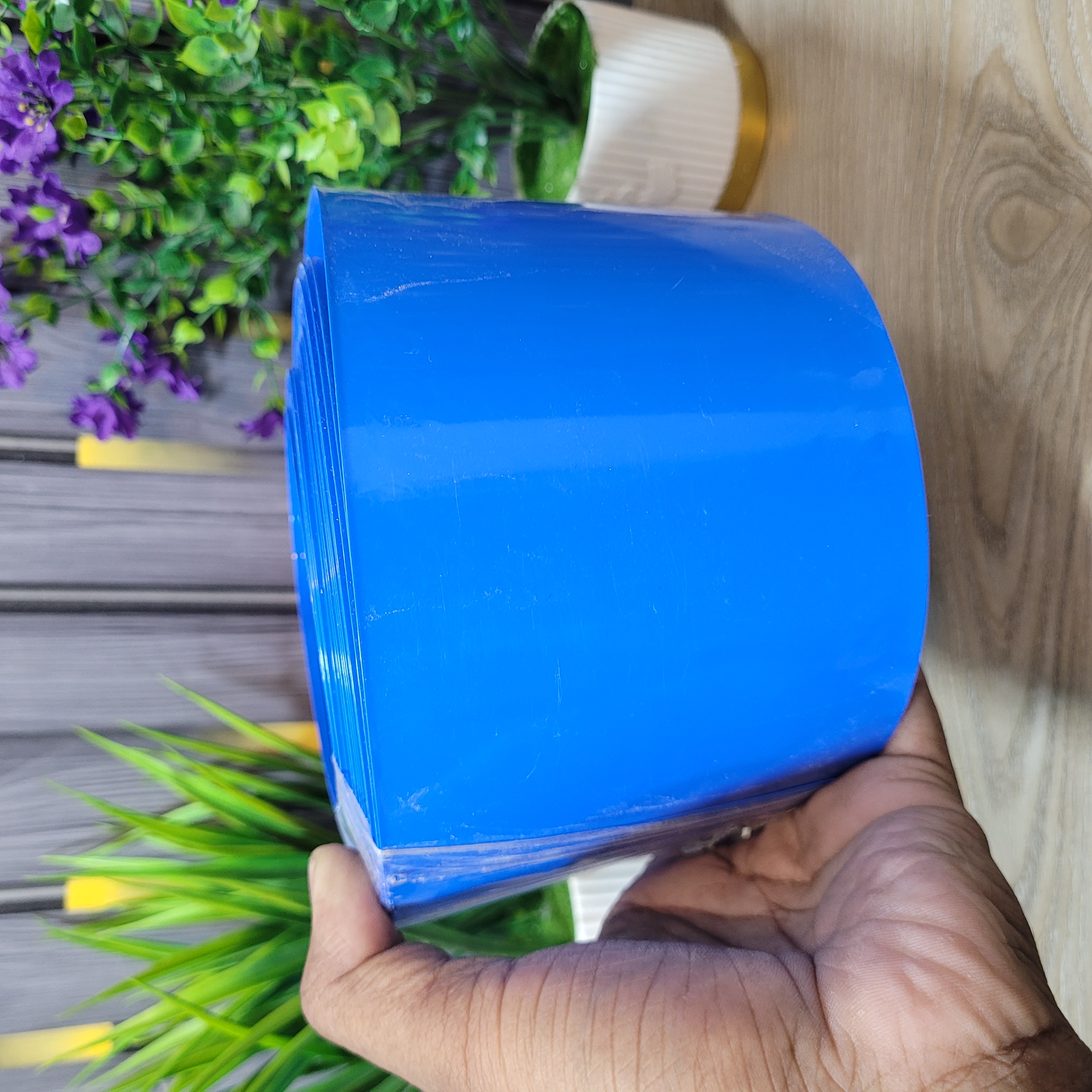 1ft 100mm Heat Shrink Tube Battery Pack Wrapping PVC Sleeve Blue