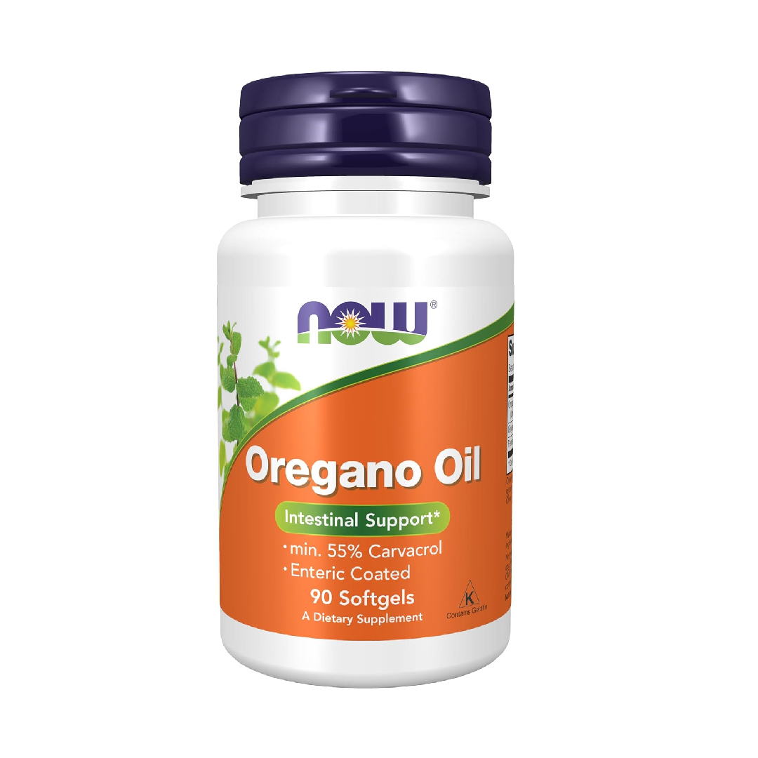 NOW Oregano Oil with Ginger and Fennel Oil, Enteric Coated, 90 Softgels - Made in USA