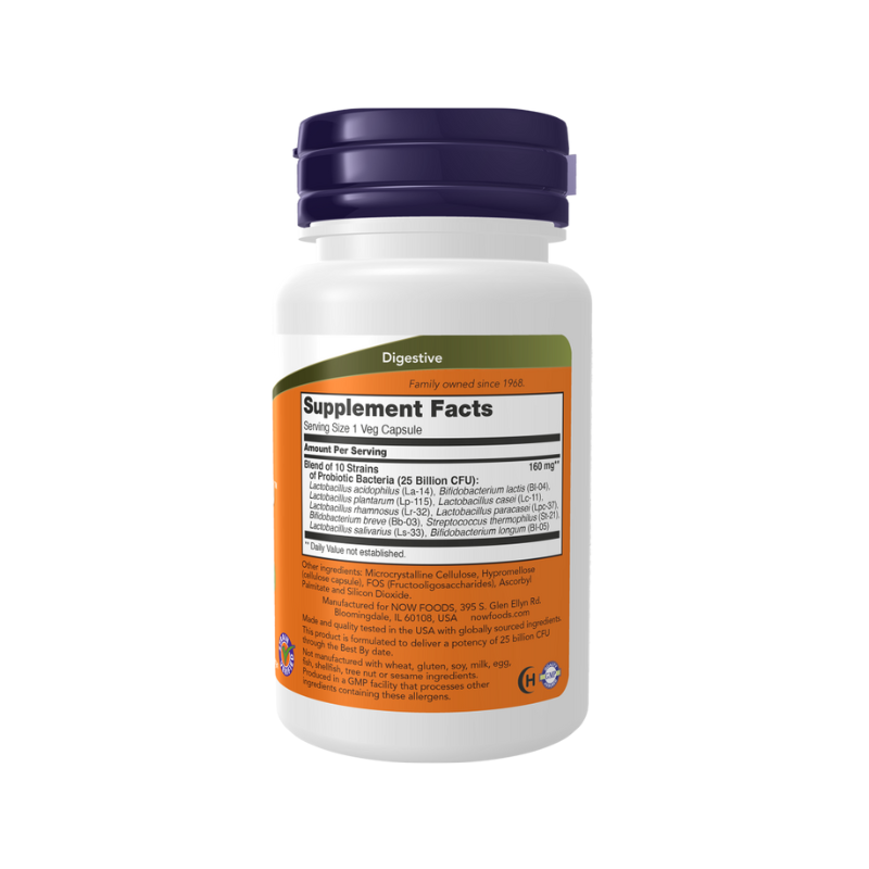 NOW Probiotic-10™ 25 Billion 50 Veg Capsules - Made in USA_img_1