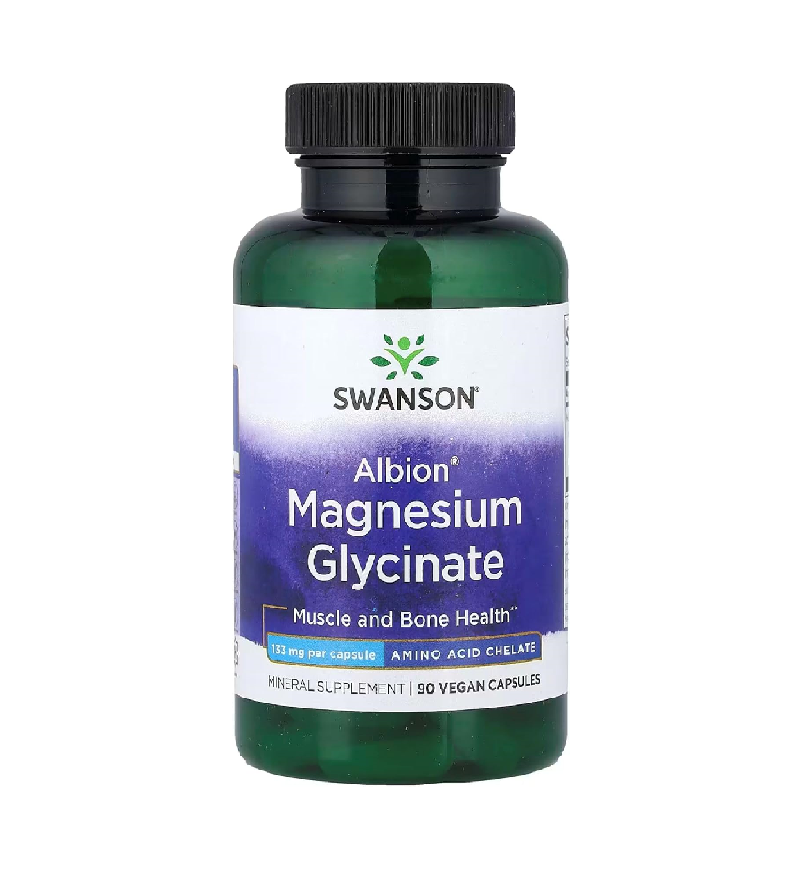Swanson Albion Chelated Magnesium Glycinate - 90 Capsules - Made in USA