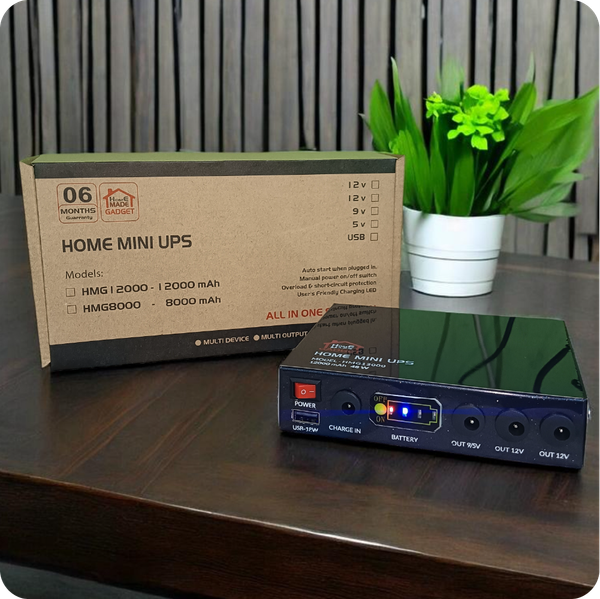 Home Mini UPS (12000 mAh) 6-8 Hours Backup