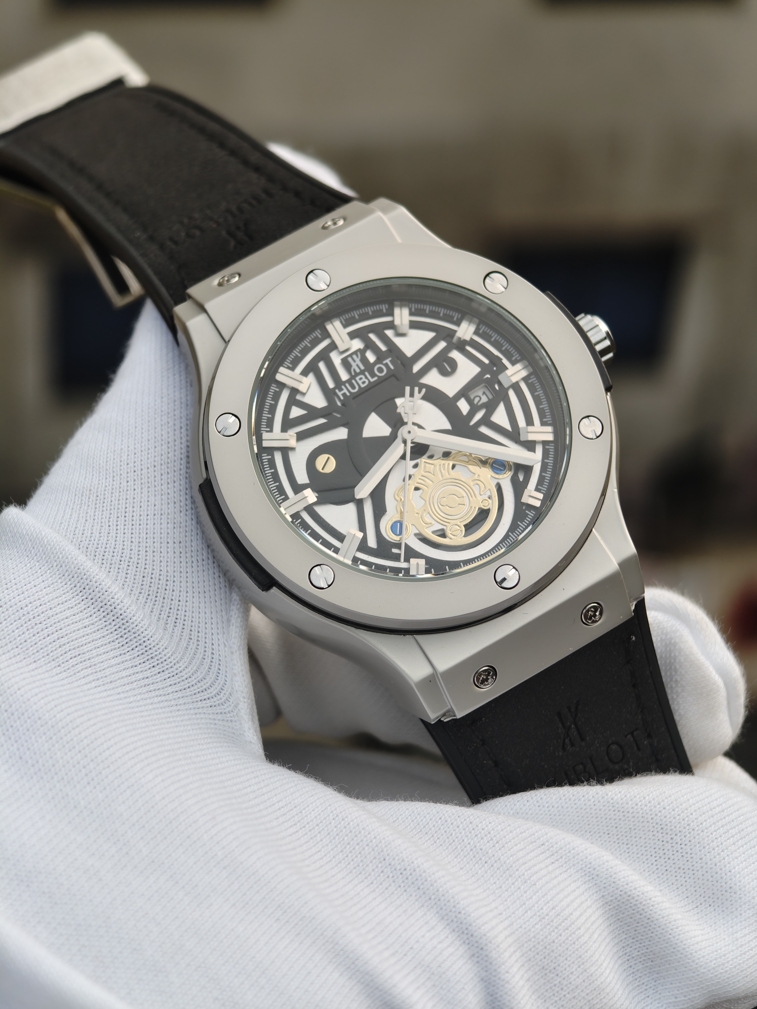 Hublot belt silicon strap leather finishing_img_0