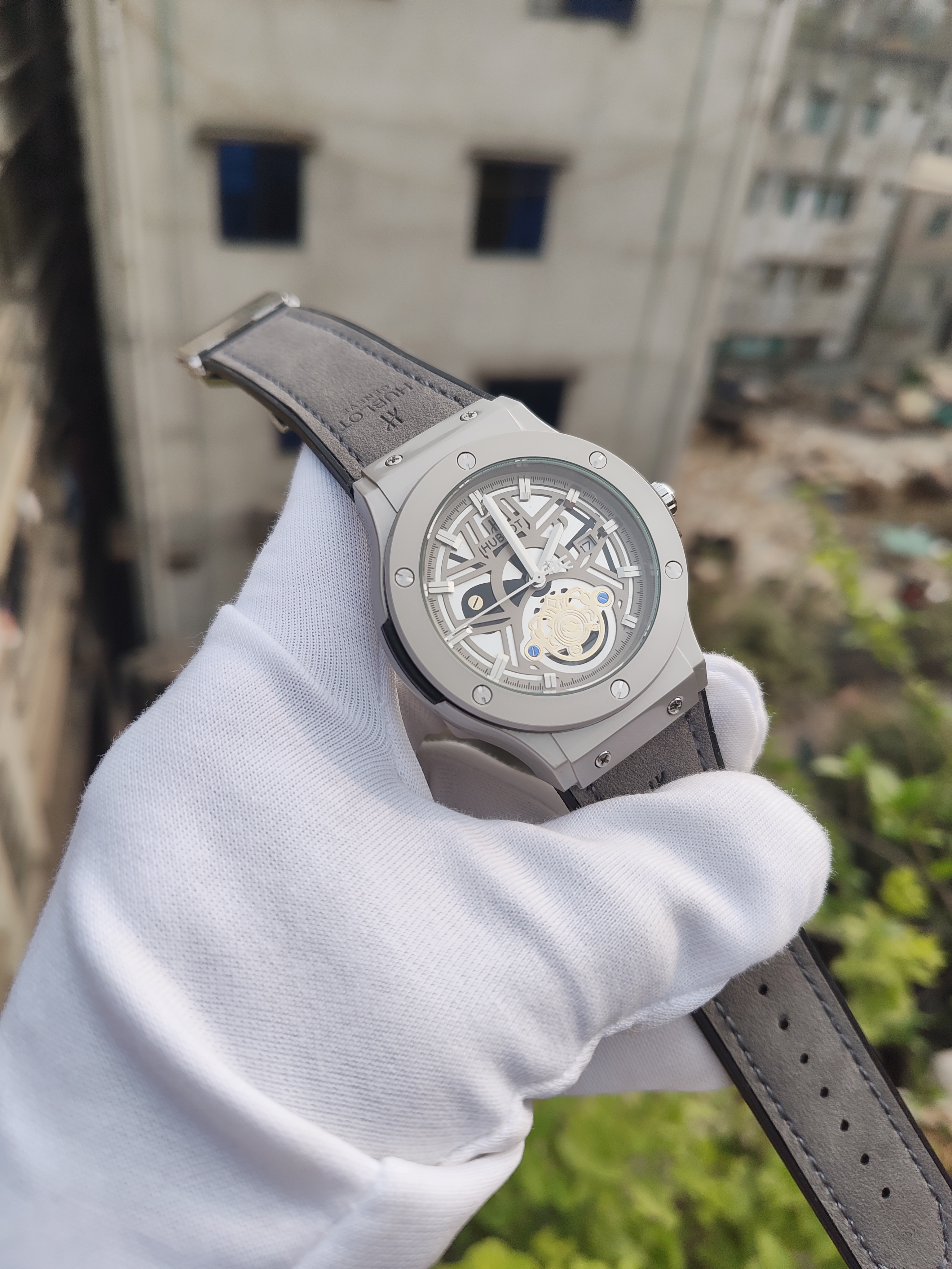 Hublot belt silicon strap leather finishing_img_2