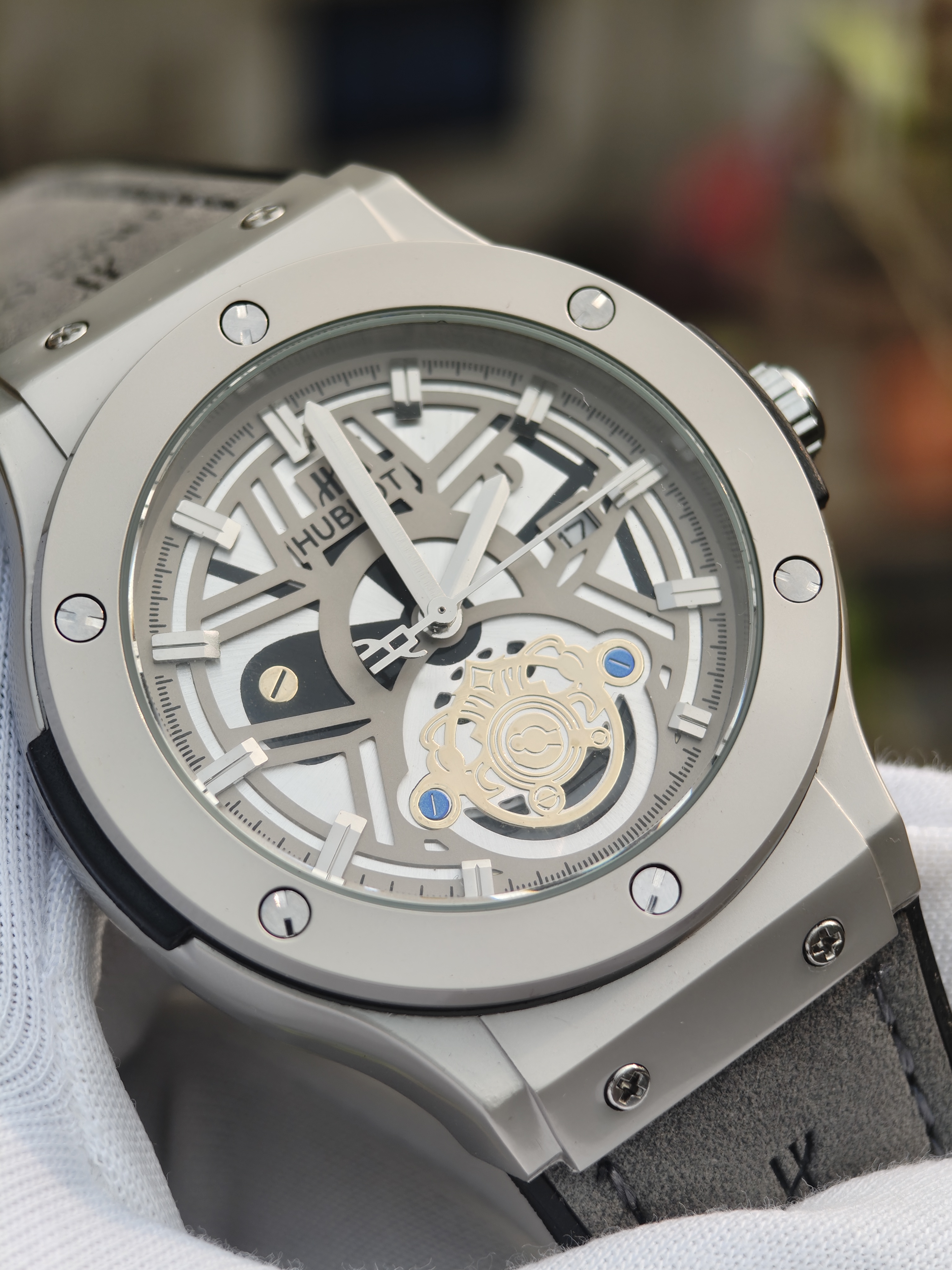 Hublot belt silicon strap leather finishing_img_1