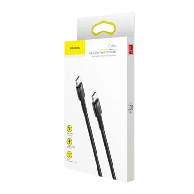 Baseus Cafule Series Type-C to C 60W Flash Charging Data Cable 1M - Black_img_1