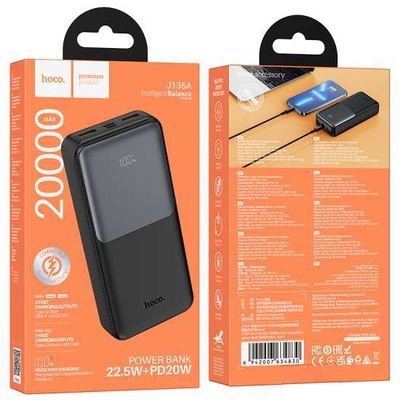 HOCO J136A Fast Charge 20000mAh 22.5W QC with Digital Led Display Power Bank_img_2