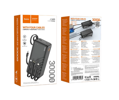 Hoco Night Tide 30000mAh Power Bank with Built-in Cable (J146B)_img_2