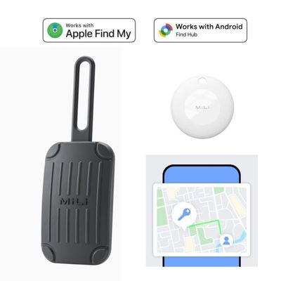 MiLi MiTag DUO Global Positioning Travel Luggage Tag – Supports Apple iOS & Android