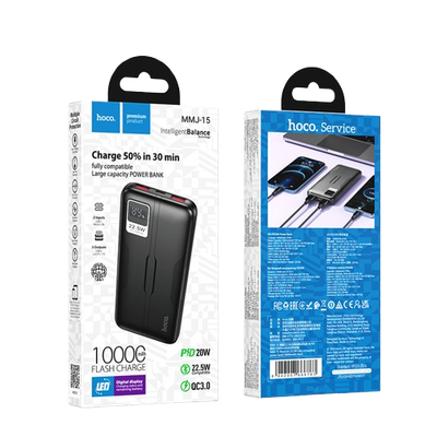 Hoco MMJ15 Resolute 10000mAh Power Bank – Black_img_2