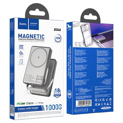 Hoco Q36A 10000mAh MagSafe Power Bank with Rotatable Kickstand_img_2