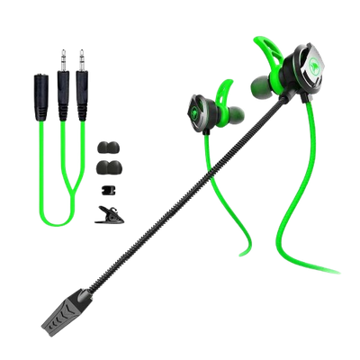Plextone xMowi RX3 Pro 3.5 AND Teyp-c Gaming In-Ear Wired Earphone with Detachable Dual Mic – Green_img_1