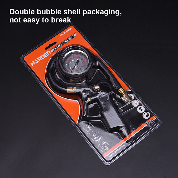 HARDEN Car Tire Inflator with Oil-Filled Pressure Gauge, Tire Pressure Gauge Model: 670506_img_3