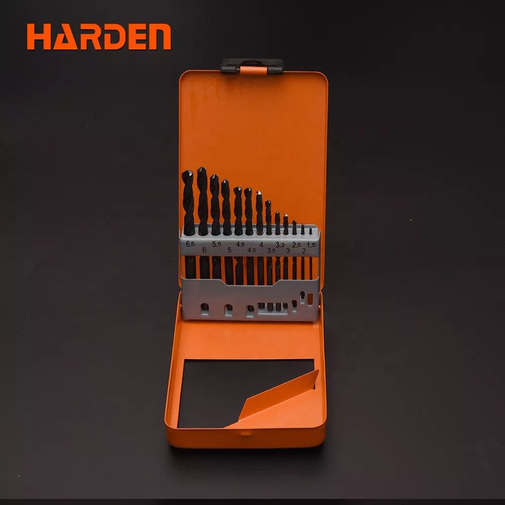 HARDEN 13 Pcs Twist Drill Bit Set | HSS Material | Metric Sizes (1.5–6.5mm) | Model: 610291_img_1