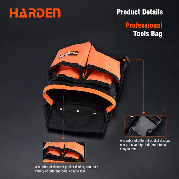 HARDEN Waist Tool Bag, Professional Tools Bag, 260 x 260mm; Model: 520501_img_2