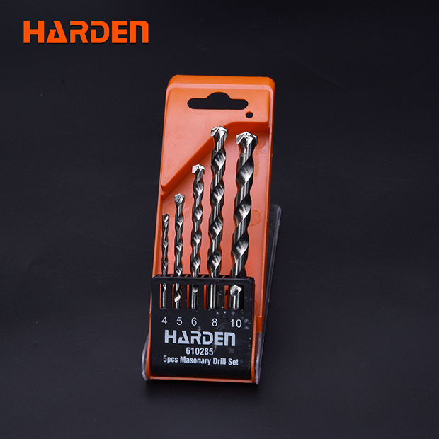 HARDEN 5 Pcs Masonry Drill Bit Set | Carbide Tipped | For Concrete, Brick, Stone | Model: 610285_img_2