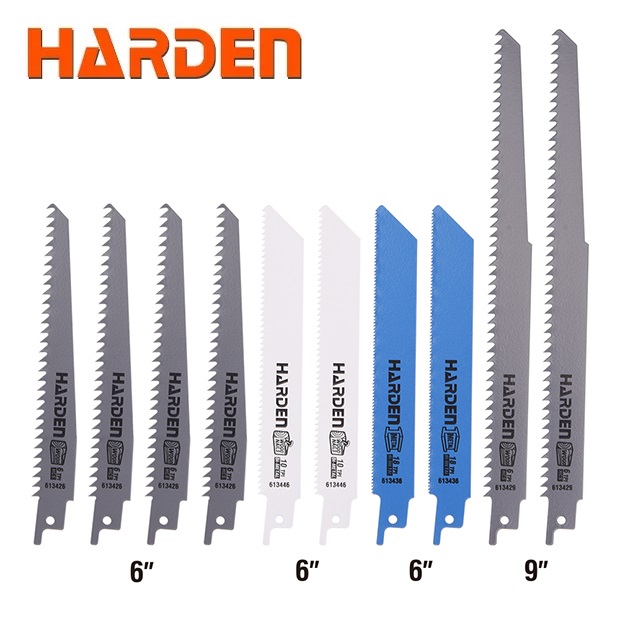 HARDEN 10 Pcs Reciprocating Saw Blade Set | Multi-Material Cutting | Wood & Metal Blades | Model: 613460