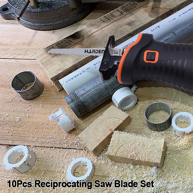 HARDEN 10 Pcs Reciprocating Saw Blade Set | Multi-Material Cutting | Wood & Metal Blades | Model: 613460_img_5