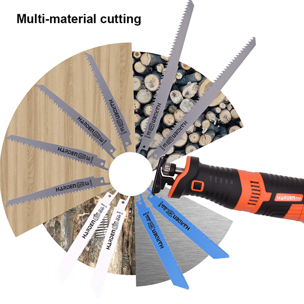 HARDEN 10 Pcs Reciprocating Saw Blade Set | Multi-Material Cutting | Wood & Metal Blades | Model: 613460_img_1