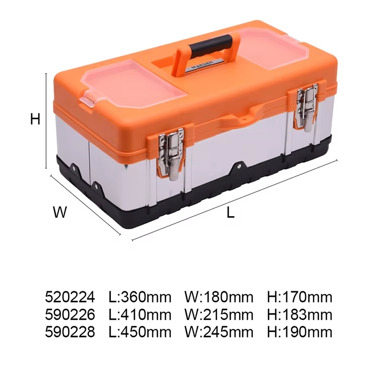 HARDEN Steel & ABS Hybrid Tool Box , 15" | 17" | 18" Sizes, Durable & Lightweight; Models: 520224 | 520226 | 520228_img_1