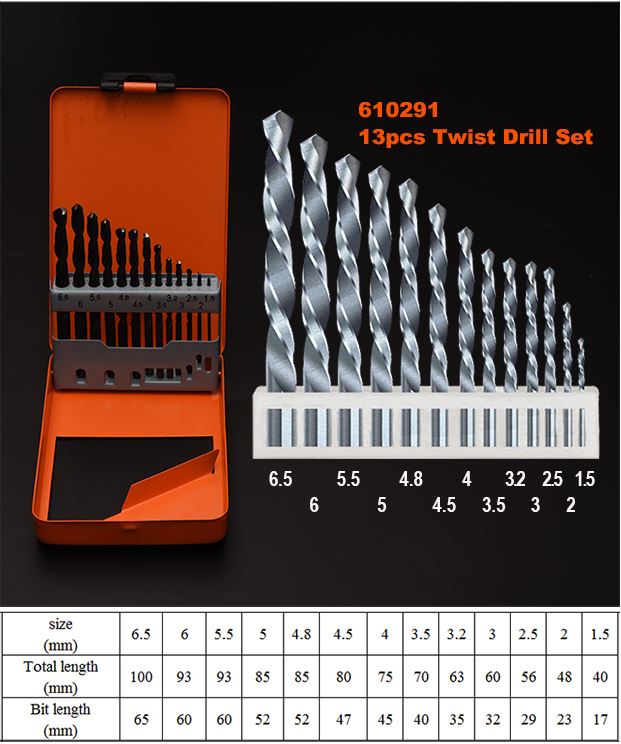 HARDEN 13 Pcs Twist Drill Bit Set | HSS Material | Metric Sizes (1.5–6.5mm) | Model: 610291_img_7