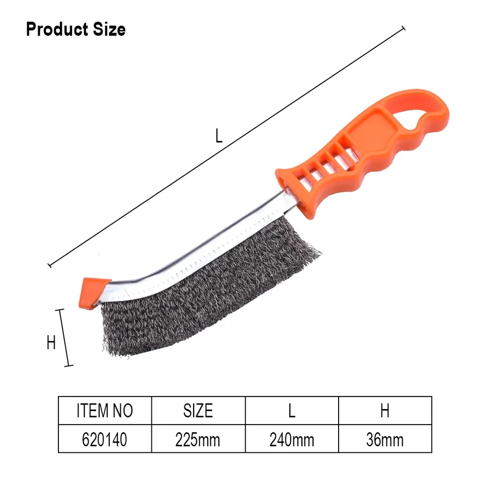 HARDEN 620140 Copper Wire Brush | 225mm PVC Handle | Rust Removal & Polishing | Model: 620140_img_1