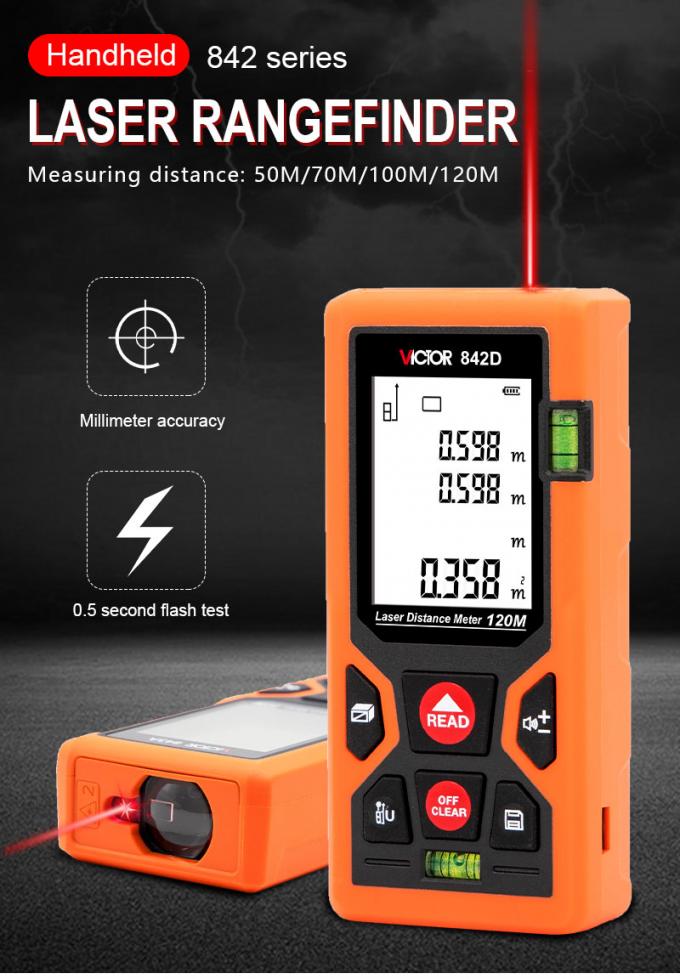 VICTOR 842 Series Laser Distance Meter | 50m–120m Range | 1.5mm Accuracy | Digital Laser Rangefinder | Models: 842A | 842B | 842C | 842D_img_0